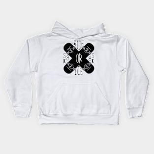 Skateboarding. Ride or die. Kids Hoodie